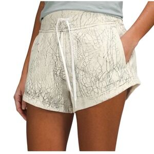 LULULEMON Inner Glow HR Short 3" Thread Dye White‎ Black Size 4